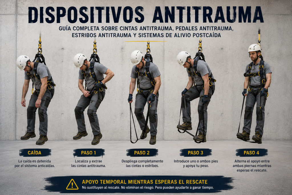 cintas antitrauma para sindrome del arnes. se leccion y uso